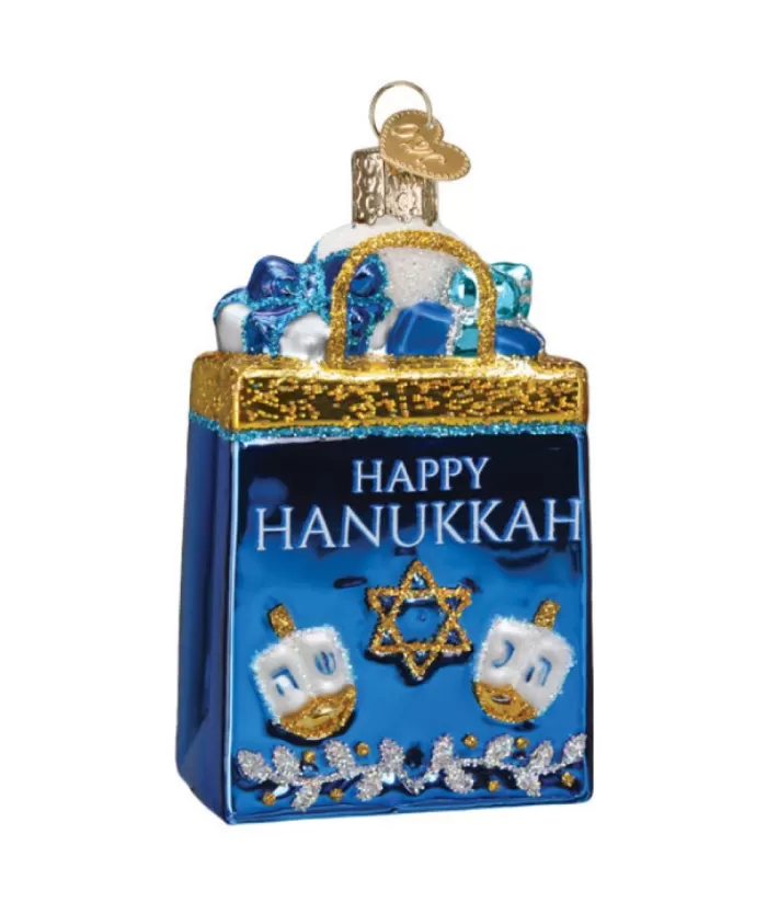 Boutique de Noël Happy Hanukkah Glass Ornament