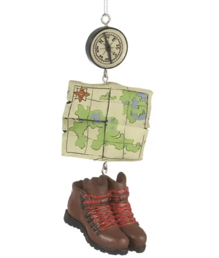 Boutique de Noël Sports*Hikers Ornament, Compass, Map And Boots.