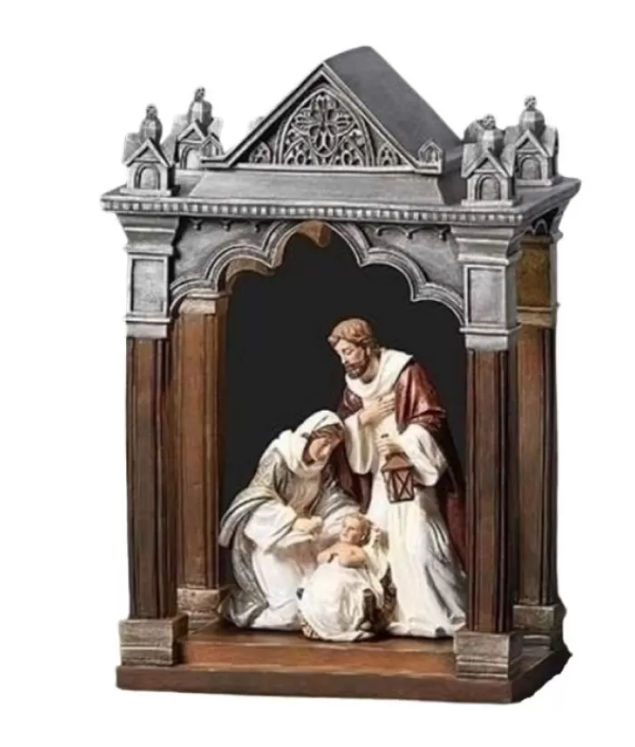 Boutique de Noël Divers*Holy Family In Flat Arch, 12" Tall