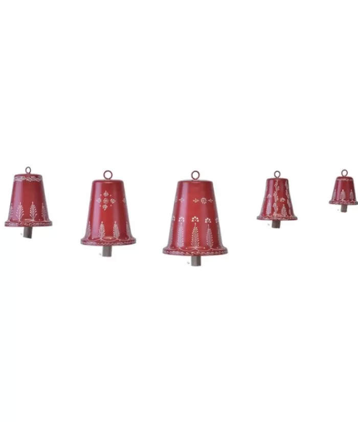 Boutique de Noël Cloches & Grelots*Home Decor, Five Scandinavian Style Bells, From 9" To 3"
