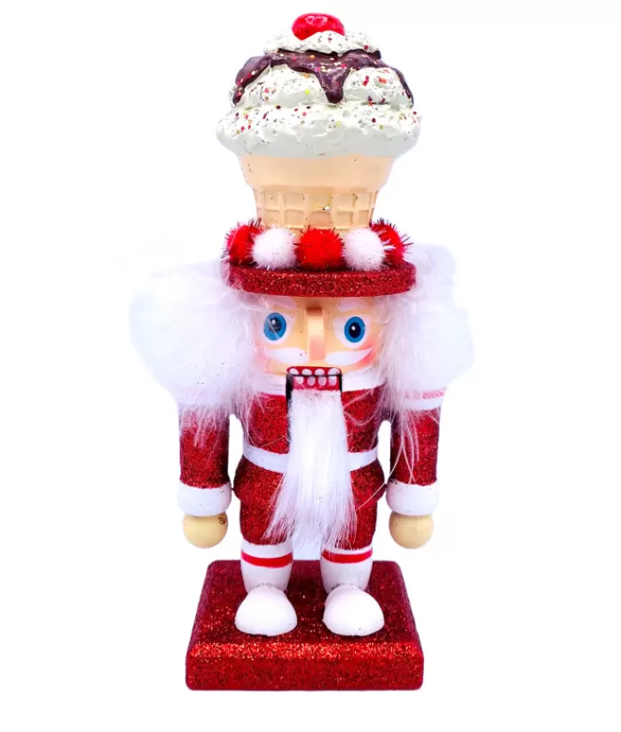 Boutique de Noël Ballet & Casse-Noisettes*Ice Cream Theme Red Nutcracker, 7.5" Tall