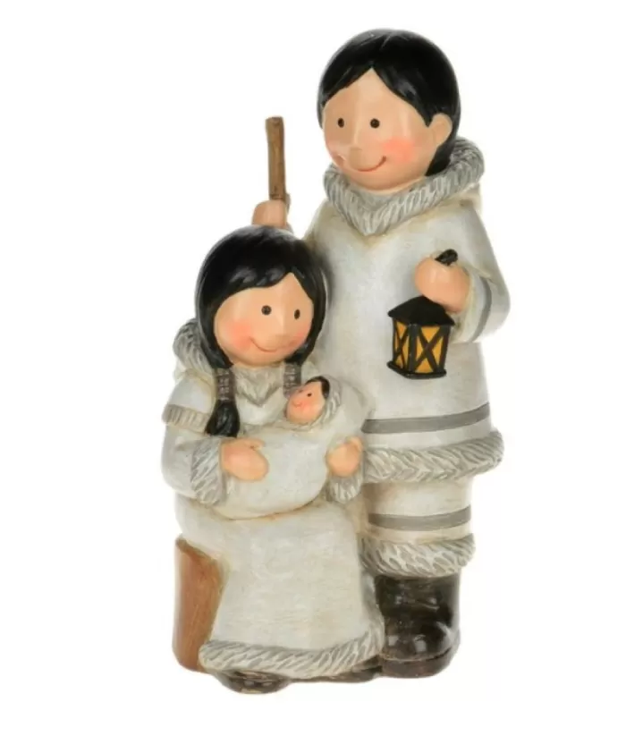 Boutique de Noël Inuit Holy Family Figurine, 8" Tall