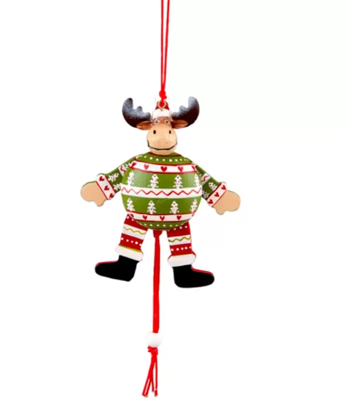 Boutique de Noël Sports*Jumping Jack Moose, 5" Ornament