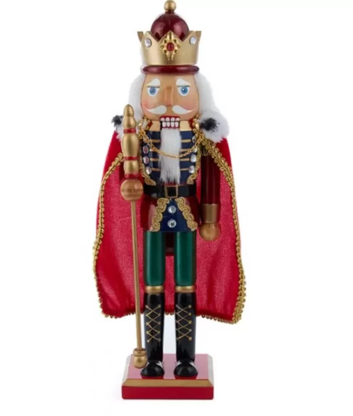 Boutique de Noël Ballet & Casse-Noisettes*King Nutcracker With Red Cape 15" Tall