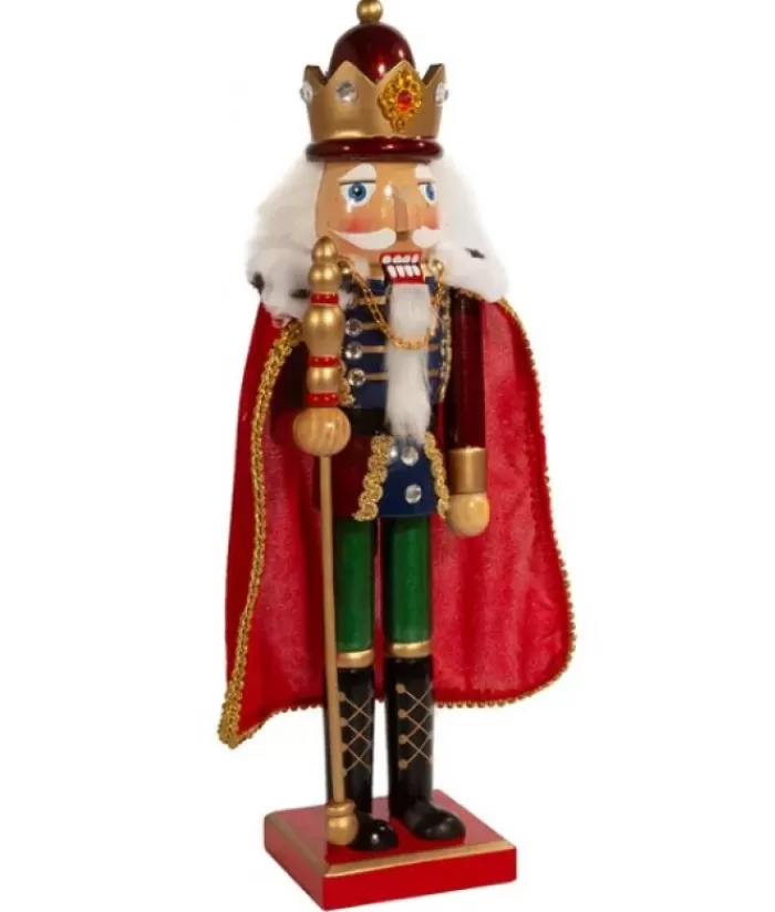 Boutique de Noël Ballet & Casse-Noisettes*King Nutcracker With Red Cape 15" Tall