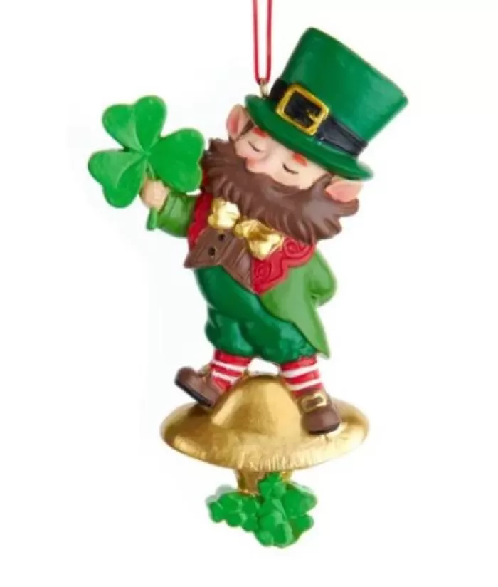 Boutique de Noël Gnomes & Lutins*Leprechaun With Shamrock, Ornament