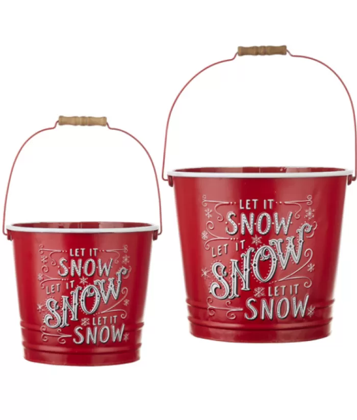 Boutique de Noël Divers*Let It Snow, Let It Snow... (2 Piece Full Size Buckets)