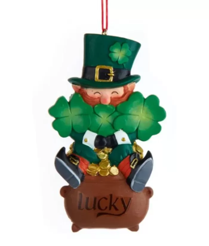 Boutique de Noël Gnomes & Lutins*Lucky Leprechaun, Crock O`Gold, Ornament