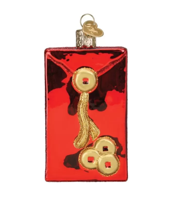 Boutique de Noël Lucky Red Envelope Glass Ornament (Hongbao)