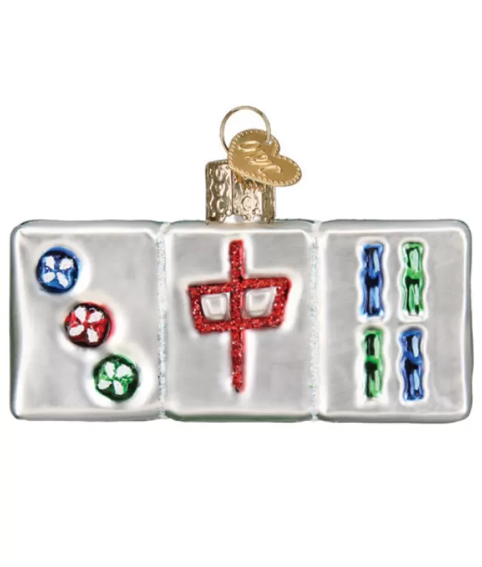 Boutique de Noël Mahjong Glass Ornament