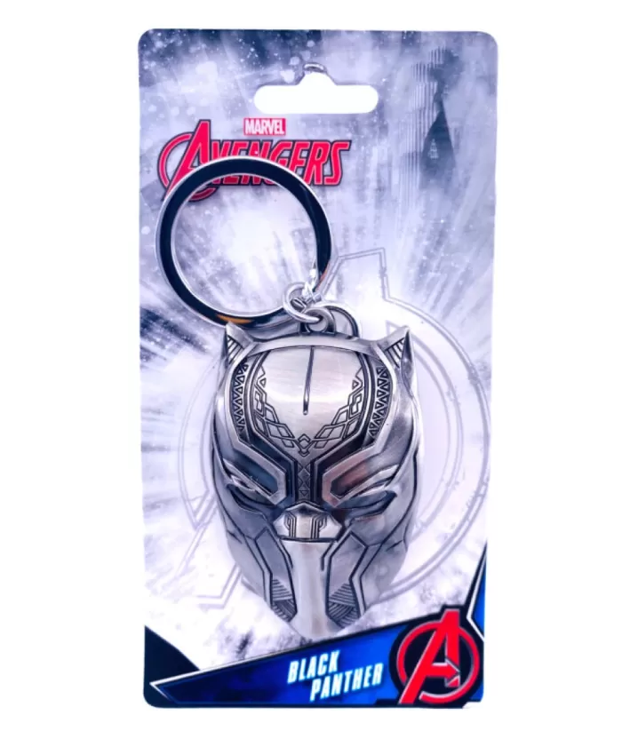 Boutique de Noël Marvel Comics Superheroes, Collectible Keyring, Black Panther, In Pewter