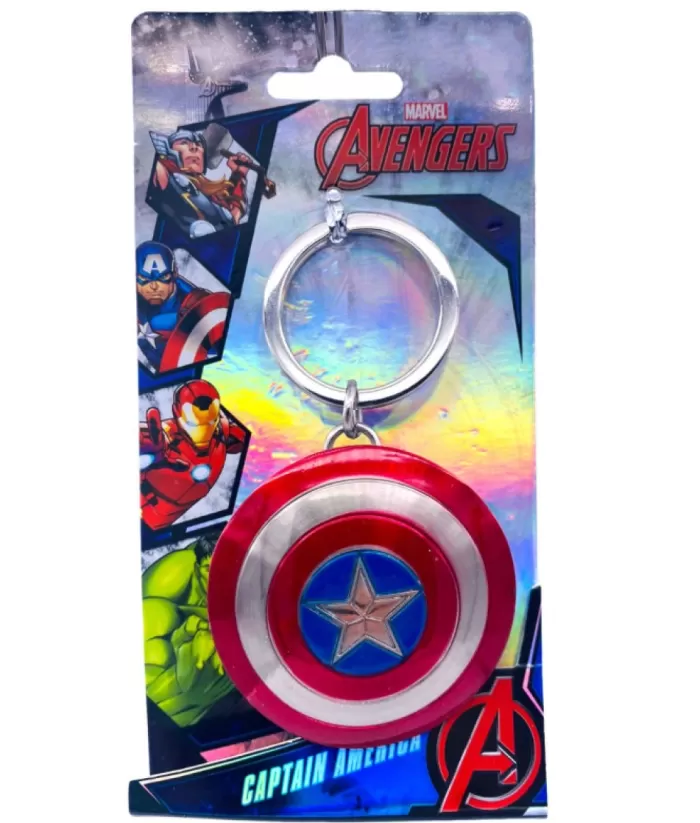 Boutique de Noël Marvel Comics Superheroes, Collectible Keyring, Captain America'S Shield