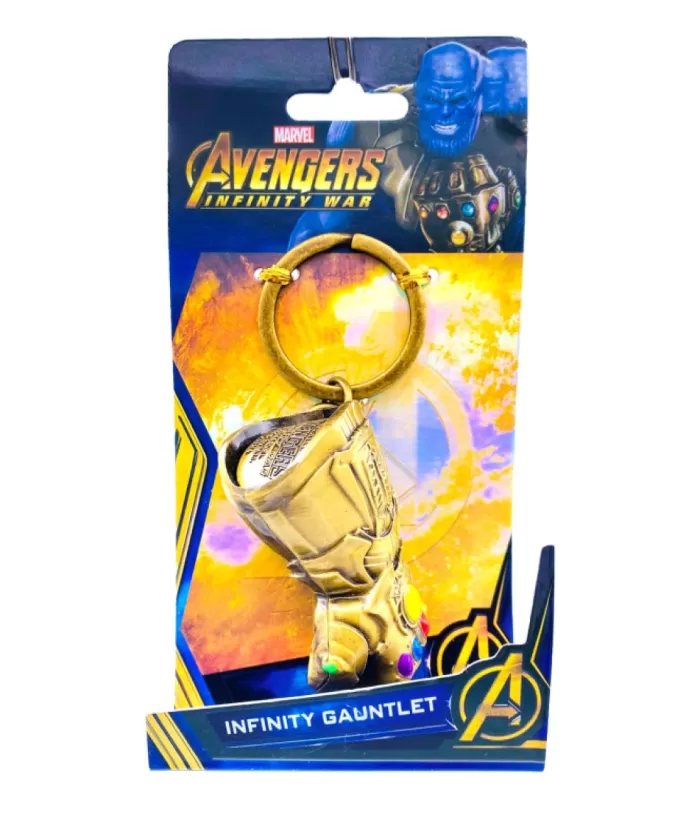 Boutique de Noël Marvel Comics Superheroes, Collectible Keyring, Infinity Wars Gauntlet, In Pewter