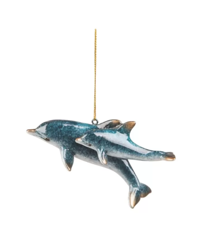 Boutique de Noël Mom And Baby Dolphin Ornament