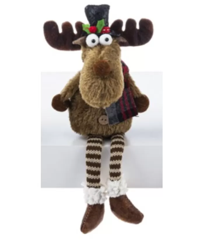 Boutique de Noël Peluches De Noël*Moose,Striped Scarf