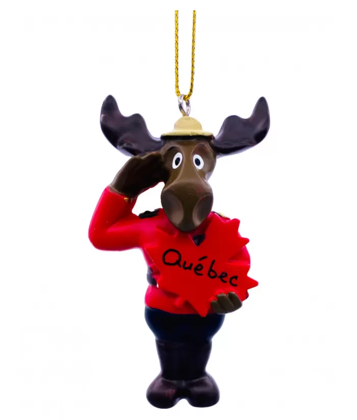 Boutique de Noël Loisirs & Professions*Mountie Moose Saluting Ornament