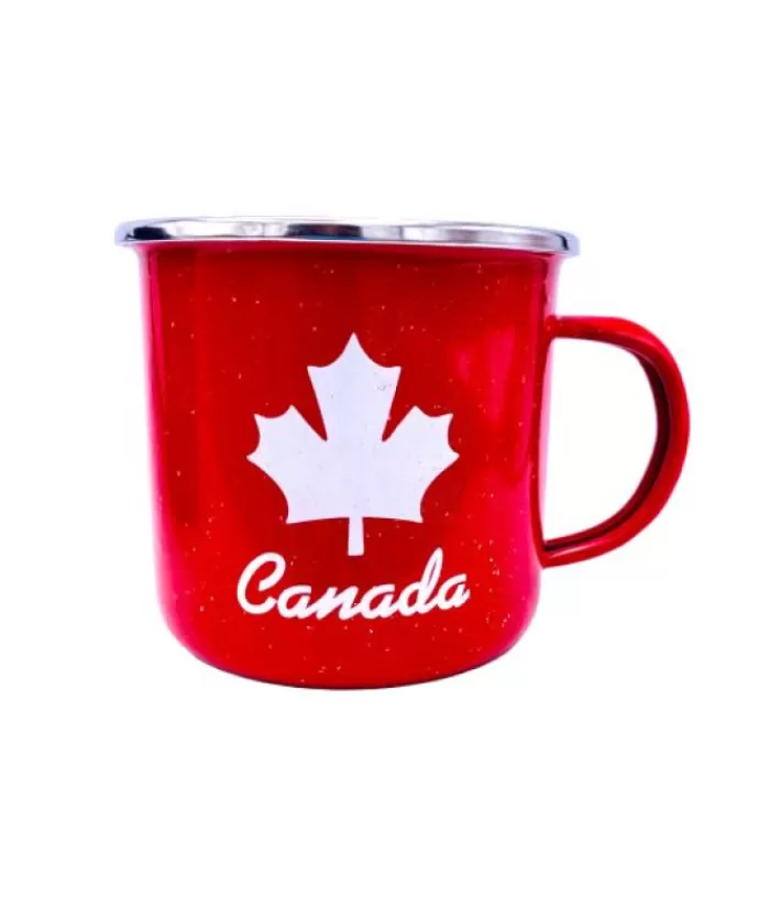 Boutique de Noël Vaisselle Souvenirs*Mug, Red Tin, Souvenir Of Canada