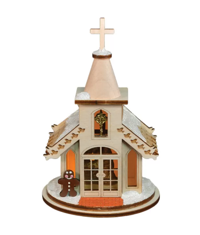 Boutique de Noël Villages Nordiques*Nativity Chapel Ornament