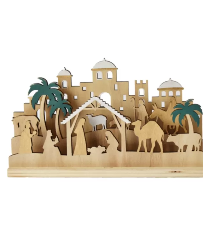 Boutique de Noël Divers*Nativity Scene, Wooden 3D Silhouette, Plywood Material