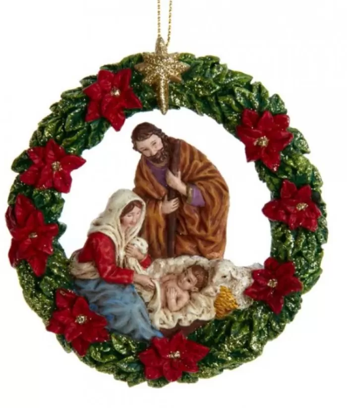 Boutique de Noël Nativity Wreath Ornament