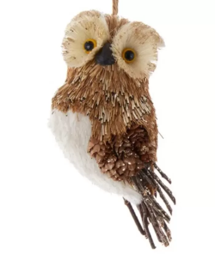 Boutique de Noël Animaux*Natural Owl Ornament