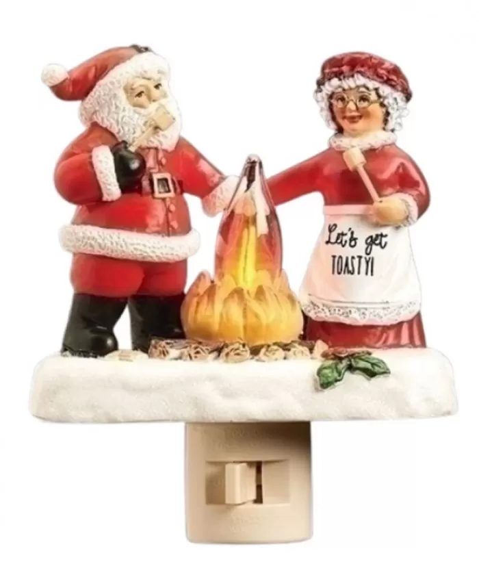 Boutique de Noël Veilleuses*Night Light. Mr And Mrs Claus Let'S Get Toasty.