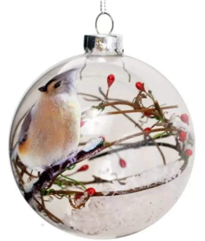 Boutique de Noël Animaux*Ornamant, Glass Ball, Tufted Titmouse