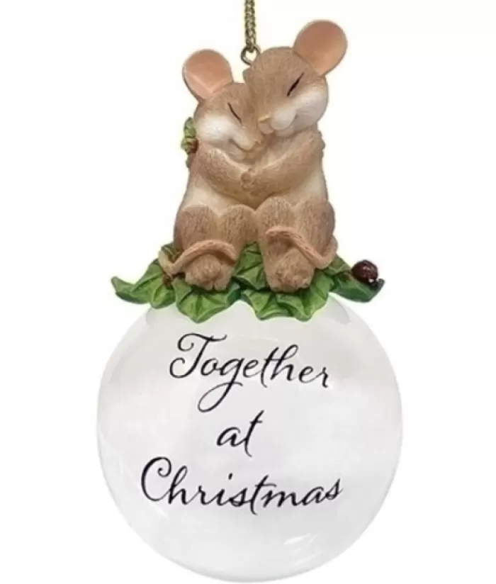 Boutique de Noël Famille & Amitiés*Ornament, 4", Mice, Together