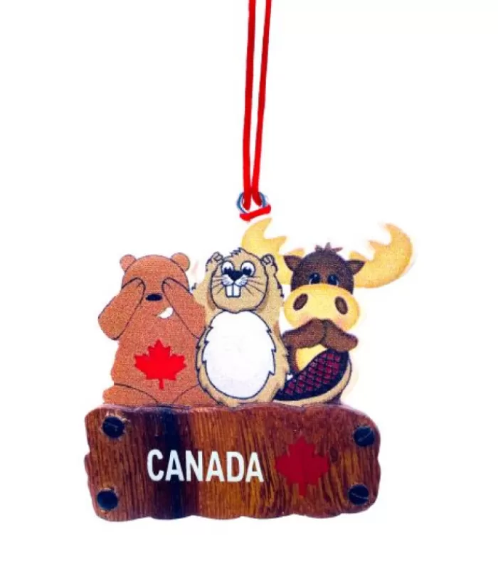 Boutique de Noël Animaux*Ornament, Canada Souvenir, Trio Of Canuck Animals