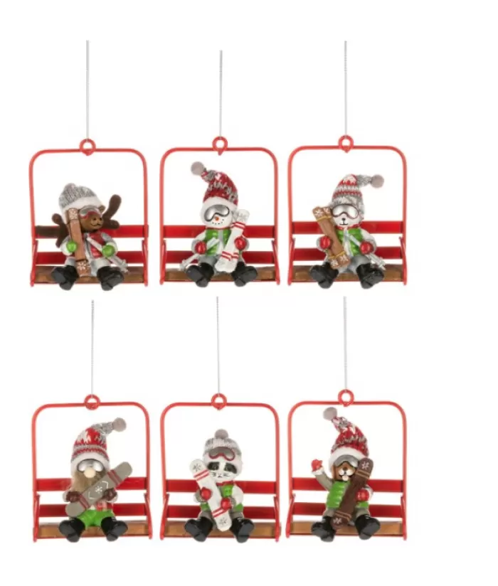 Boutique de Noël Sports*Ornament, Cat On The Ski Chairlift