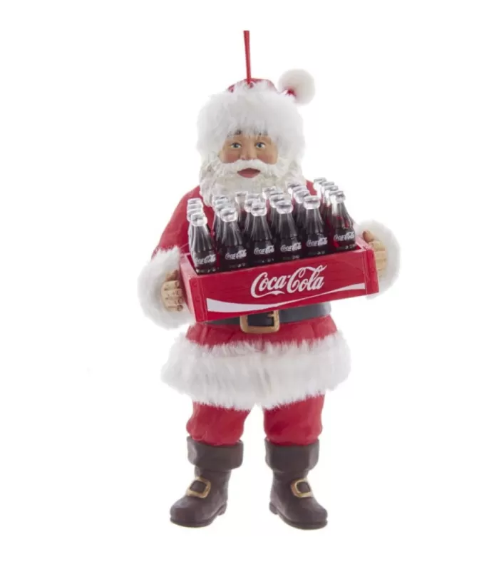 Boutique de Noël Ornament, Coca Cola Santa Claus With A Case Of Cola
