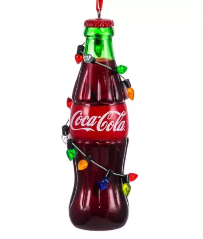 Boutique de Noël Nourriture & Breuvages*Ornament, Coke Bottle With String Of Xmas Lights