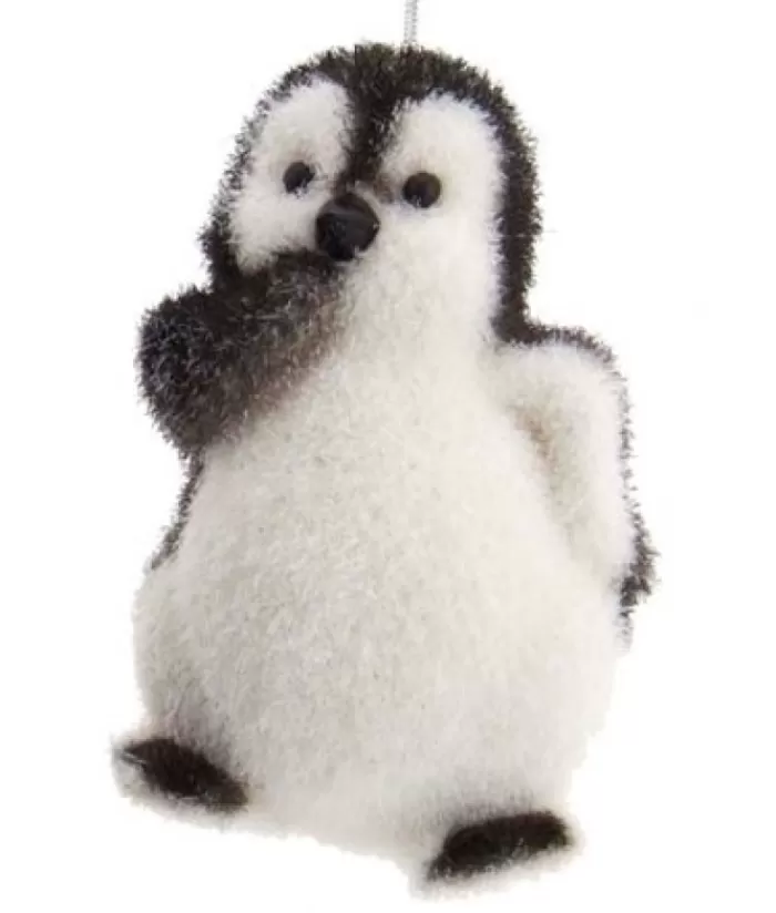 Boutique de Noël Animaux*Ornament, Cute Baby Penguin In Flocked Finish