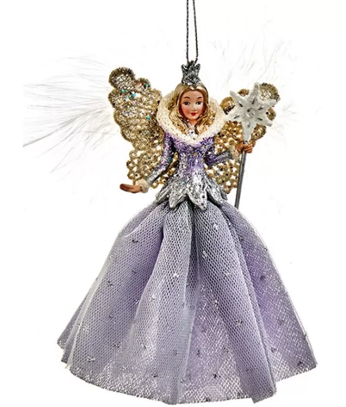 Boutique de Noël Anges & Père Noël*Ornament, Elegant, Snow Queen, In A Lavender And Blue Gown