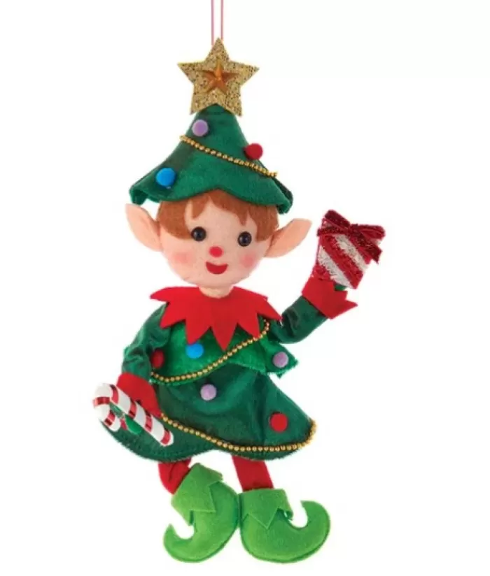 Boutique de Noël Gnomes & Lutins*Ornament, Elf, Red And Green