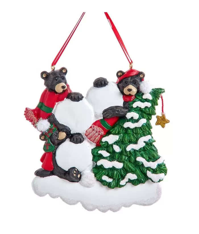 Boutique de Noël Ornament, Family Of 3 Black Bears