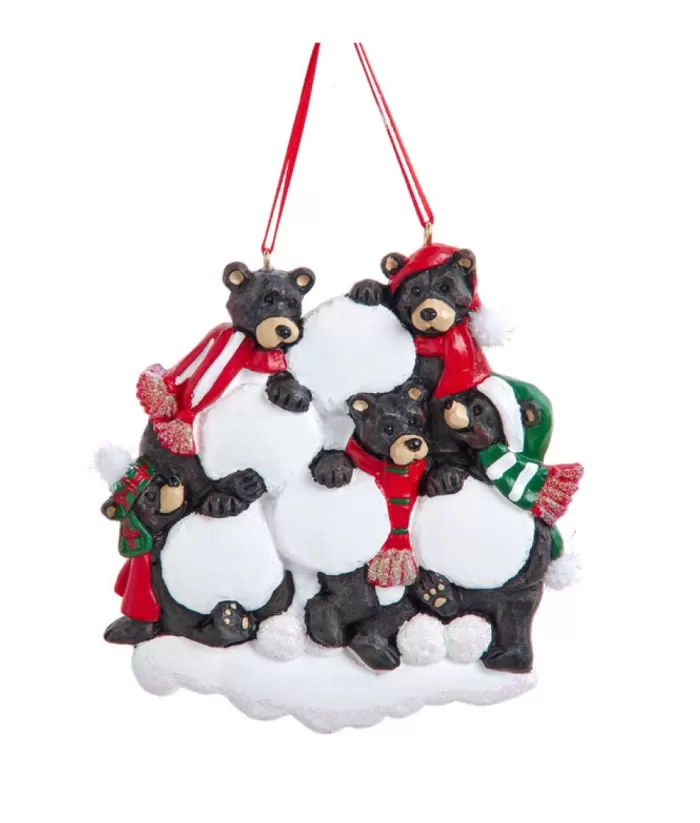 Boutique de Noël Ornament, Family Of 5 Black Bears