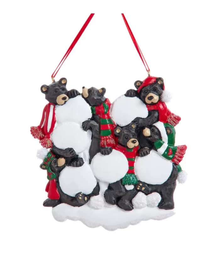 Boutique de Noël Ornament, Family Of 6 Black Bears