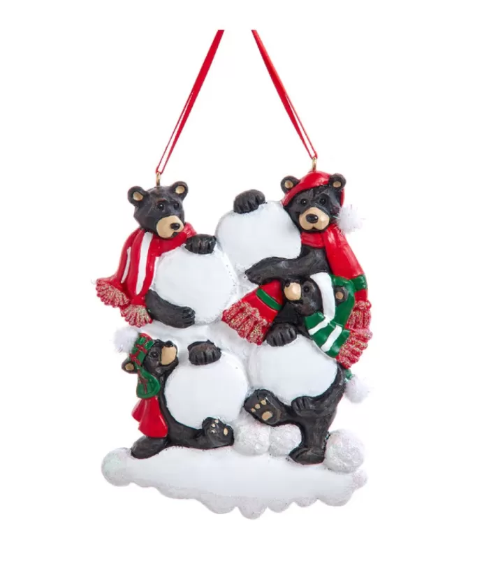 Boutique de Noël Ornament, Family Of Four Black Bears