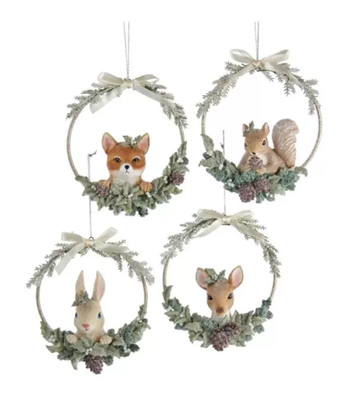 Boutique de Noël Ornament, Fawn In Wreath