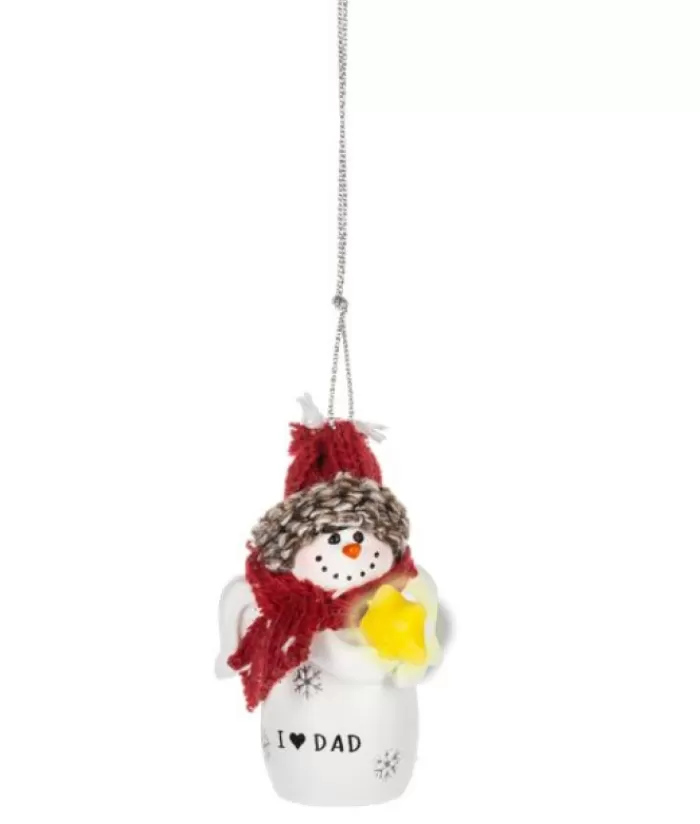 Boutique de Noël Famille & Amitiés*Ornament, Festive Snowman, With Message " I Love Dad"