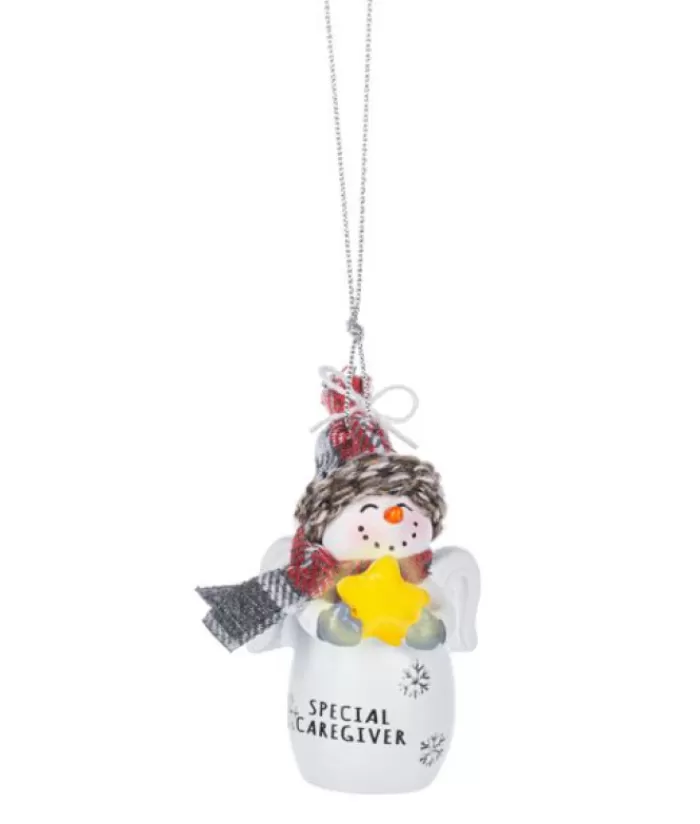 Boutique de Noël Famille & Amitiés*Ornament, Festive Snowman With Message "Special Caregiver"