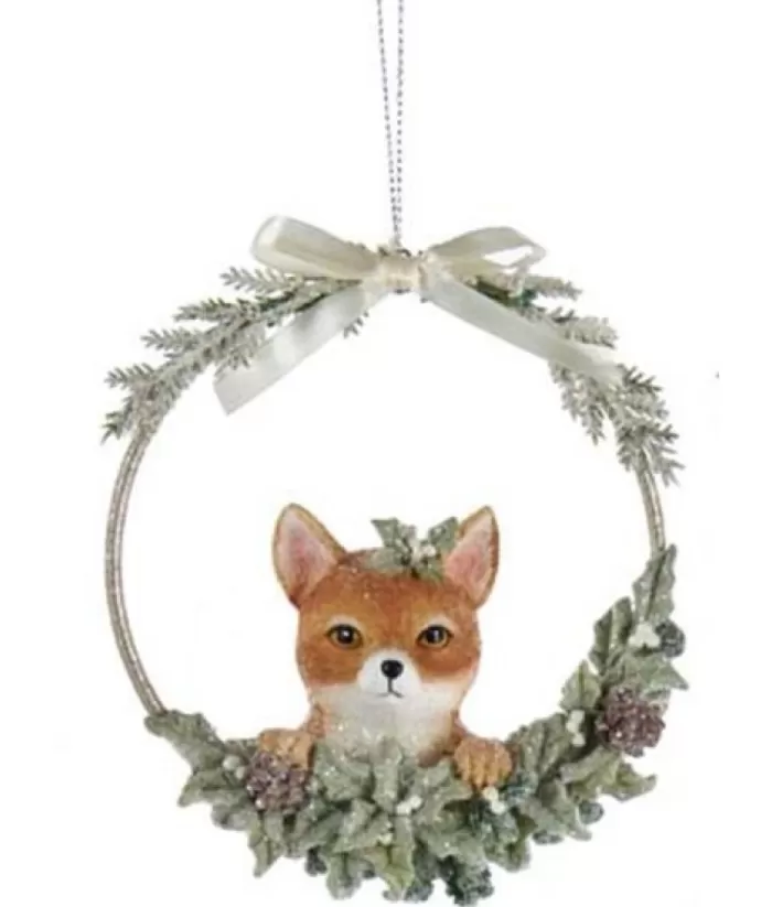 Boutique de Noël Ornament, Fox In Garland