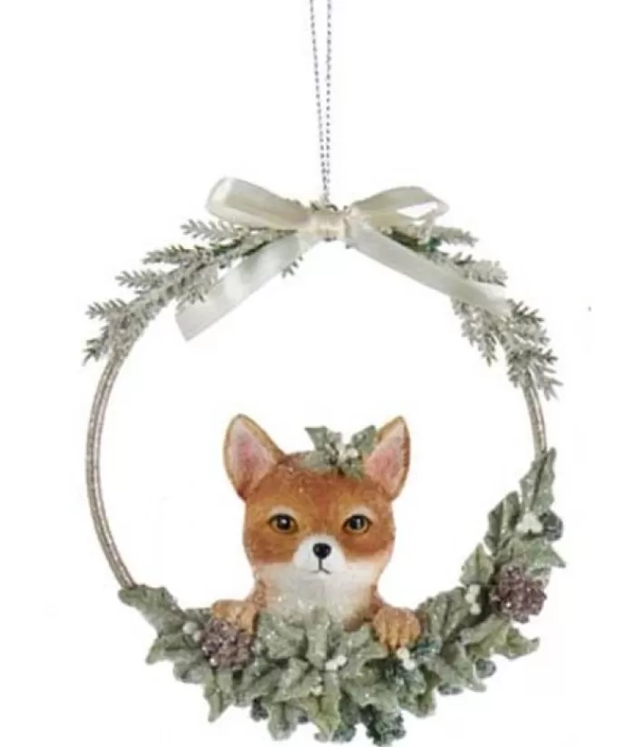 Boutique de Noël Animaux*Ornament, Fox In Garland