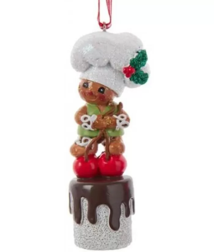 Boutique de Noël Nourriture & Breuvages*Ornament, Gingerbread Boy With Marshmallow