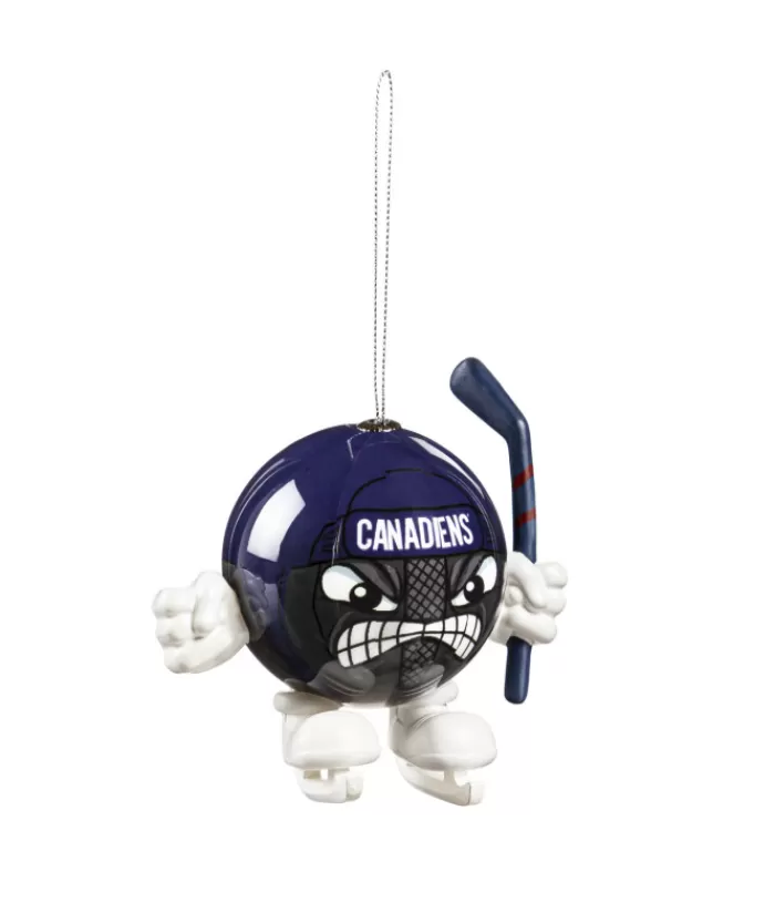 Boutique de Noël Sports*Ornament, Glass Ball, Canadiens Fan, With Stick