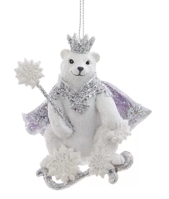 Boutique de Noël Ornament, Glittering Royal Polar Bear