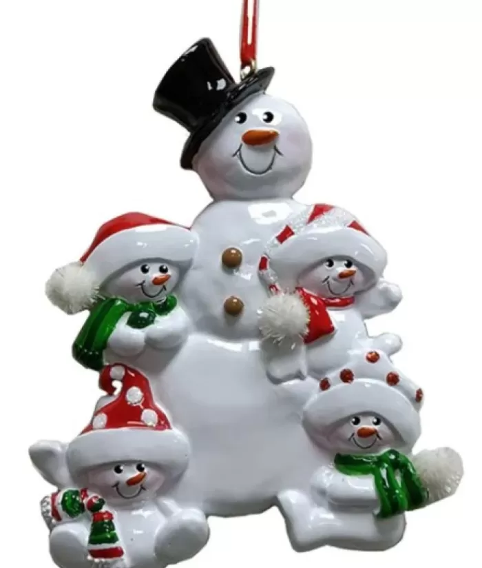 Boutique de Noël Bonhommes De Neige*Ornament, Mr Snowman With His 3 Snow Kids