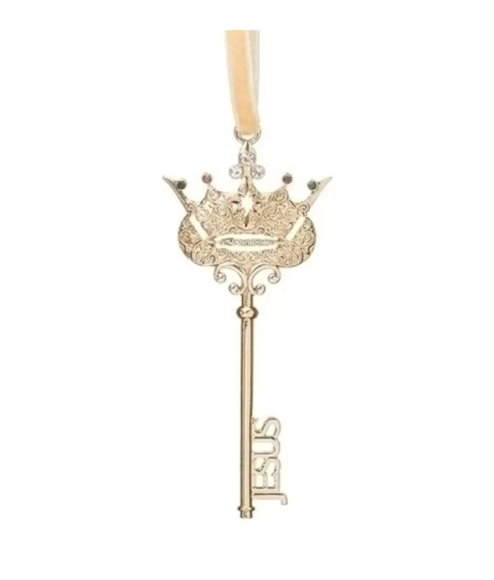 Boutique de Noël Ornament, Ornate Key With "Jesus " Wording