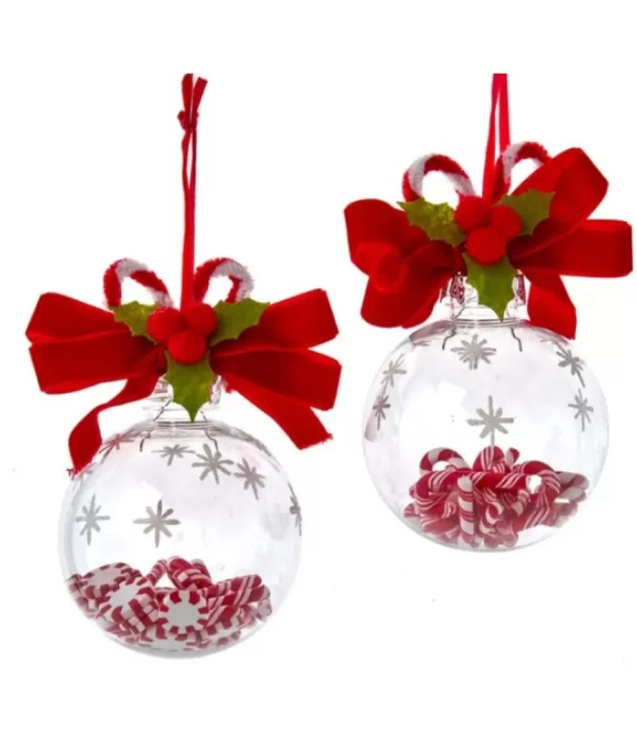 Boutique de Noël Ornament, Peppermint Glass Ball